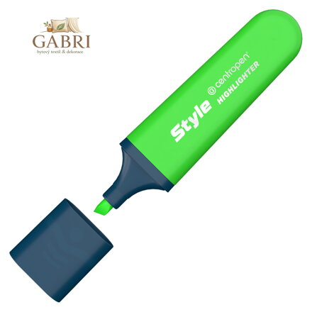 Zvýrazňovač CENTROPEN 6252 Style Fluo (klínový hrot 1-4,6 mm) - zelená