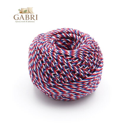 Notářská nit, slovenská trikolora, 100% bavlna, 40g