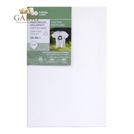 Malířské plátno Happy Color 20x30 cm na rámu - recyklovaná bavlna