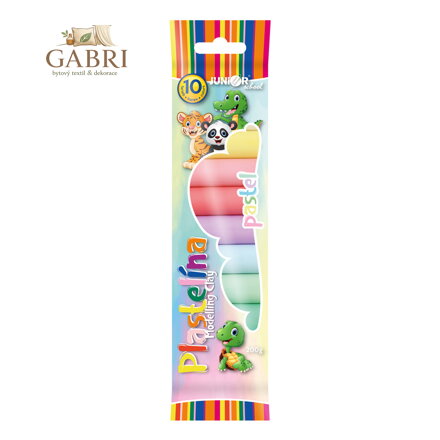 Plastelína JUNIOR 10 odstínů, 200g Pastel