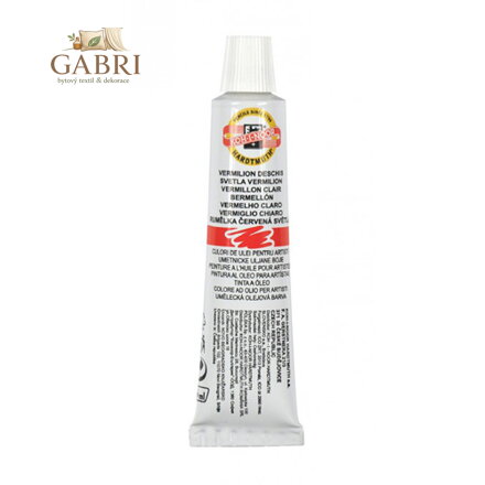 Barva olej. um. 16 ml, rumělka červená světlá