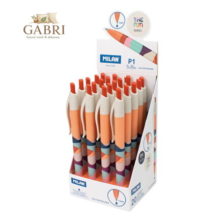 Pero kuličkové MILAN P1 série FUN 1,0 mm - modré