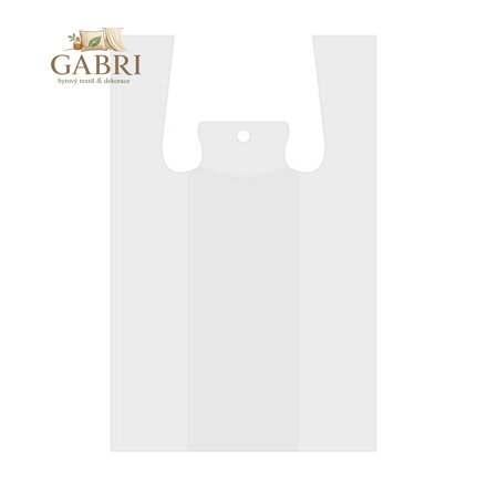 Taška LDPE igelitová košelkové 48 x 30 x 18 cm, bal. 100 ks / bílé