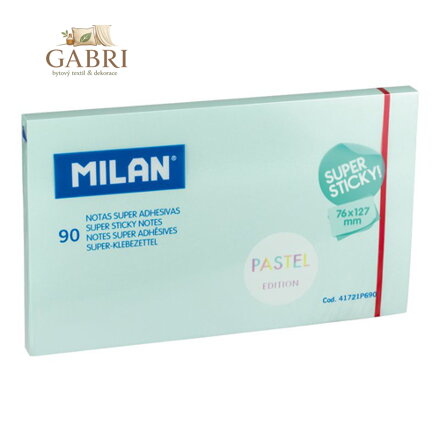 Blok lep MILAN Pastel 76 x 127 mm 90 l., modré