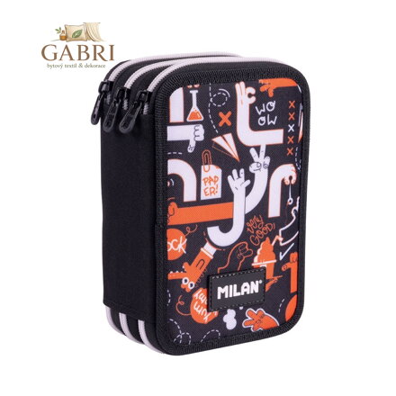 Penál MILAN 3-patrový/plný, Fingers série