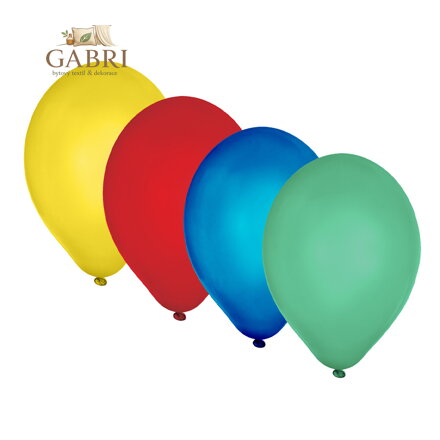 Balón L 30 cm, barevný mix / 10 ks /