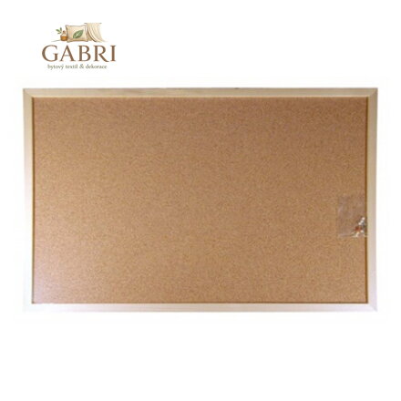 Tabule korková v dřevěném rámu 90x120 cm