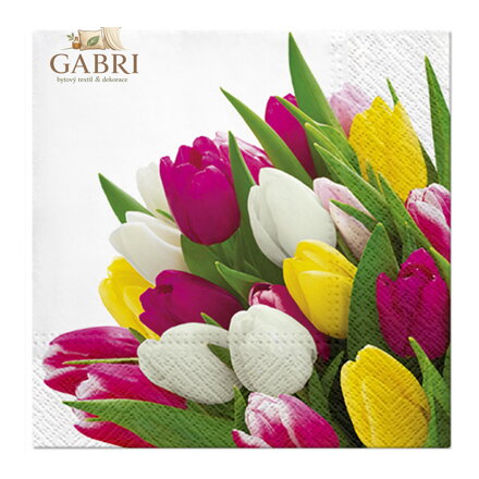 Ubrousky PAW L 33x33 cm Bunch of Tulips