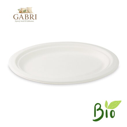 Talíř oválný BIO cukrová třtina 26x20 cm, 50 ks