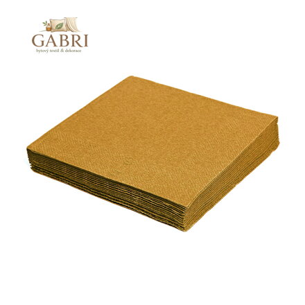 Obrousky 3-vrstvé 33 x 33 cm zlaté