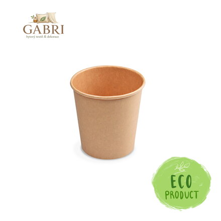 Papírový kelímek kraft O62mm 110ml `XS: 0,08L/4oz` [50 ks]