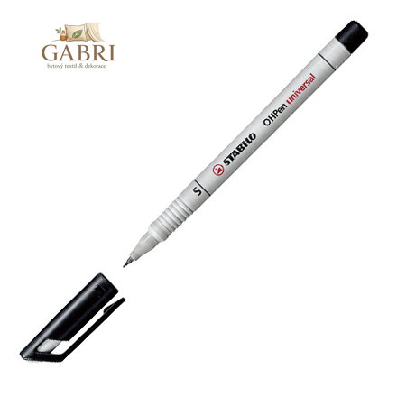 Nepermanentný popisovač, 0,4 mm, STABILO OHPen S universal, černý