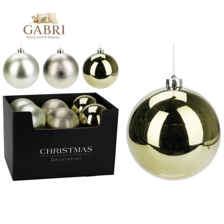 Vánoční koule 140 mm zelená (mix 3 odstínů, cena /1 ks)