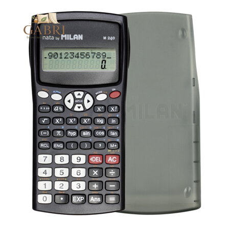 Kalkulačka MILAN M240 Black - vědecká 10+2 místná