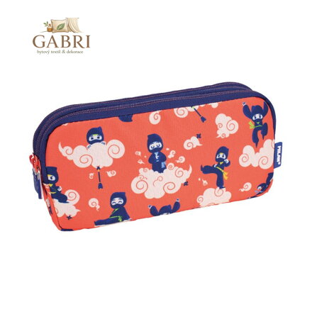 Pouzdro na pera MILAN 3-zipový série Ninjutsu special, červený