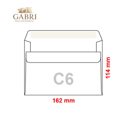 Obálka C6 / 25 samolepicí