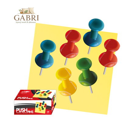 Pripináčiky nástenkové JUNIOR, 100 ks