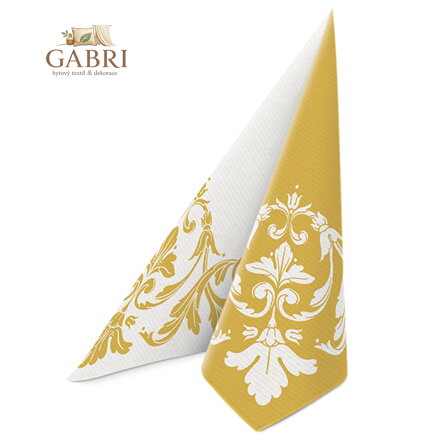 Ubrousky PAW AIRLAID 40x40 cm - Reverse Motif gold-white