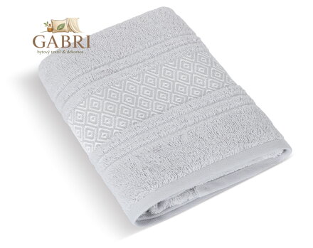 Froté osuška Mozaika 70x140cm 550g světle šedá