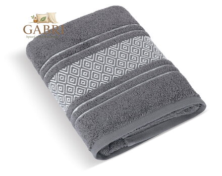 Froté osuška Mozaika 70x140cm 550g tmavě šedá
