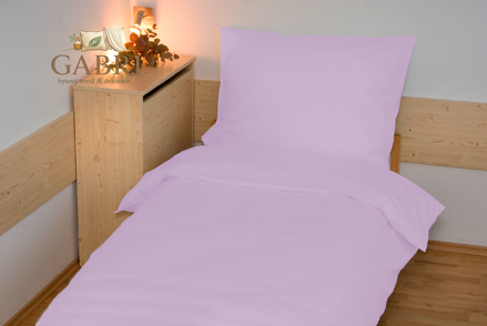 Prodloužené povlečení bavlna UNI 140x220, 70x90cm  světle fialové