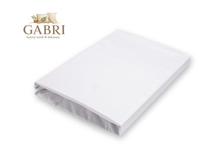 Napínací saténové prostěradlo bílé