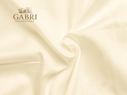 Smetanové saténové prostěradlo 140x230 plachta bez gumy
