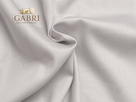 Světle šedé saténové prostěradlo 240x230 plachta bez gumy