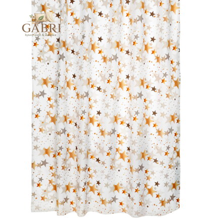 Koupelnový závěs Hvězdy béžové