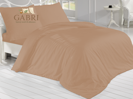 Francouzské povlečení Satén 220x200, 70x90cm Béžová