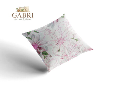 Saténový povlak na polštář 30x40cm Floreta
