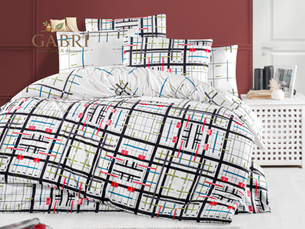 Francouzské povlečení Satén 240x220, 70x90cm Geometry