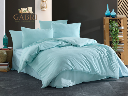 Prodloužené povlečení krep UNI 140x220, 70x90cm mint