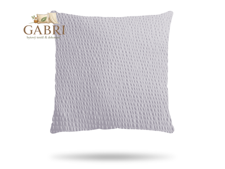 Krepový povlak na polštář šedý