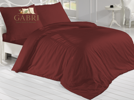 Francouzské povlečení Satén 200x200, 70x90cm vínové