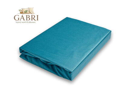 Napínací saténové prostěradlo petrolové