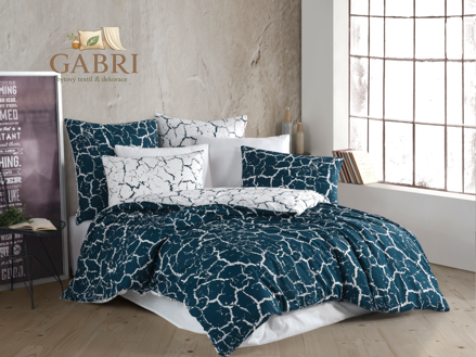 Prodloužené povlečení bavlna 140x220, 70x90cm Misty green