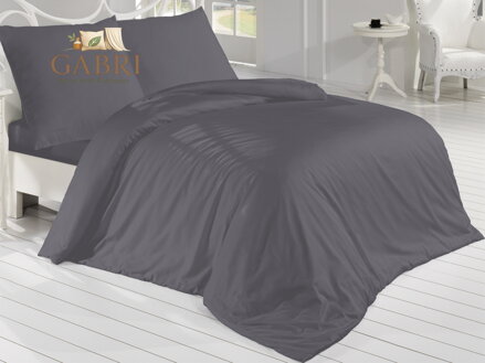 Prodloužené povlečení Satén 140x220, 70x90cm antracitové