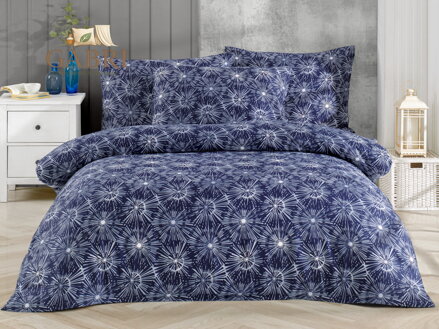 Prodloužené povlečení Satén 140x220, 70x90cm Mirabel blue