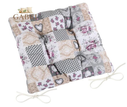 Sedák prošívaný 40x40 cm patchwork love