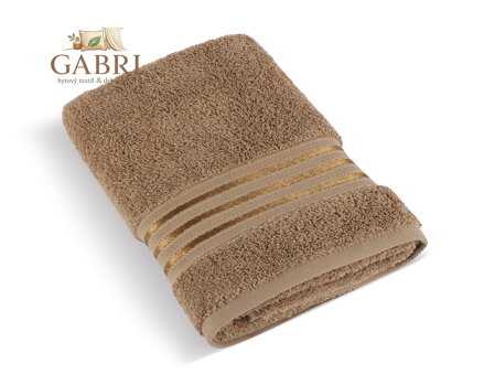Froté osuška Linie 70x140cm 500g tmavě béžová