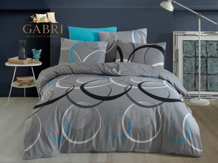 Prodloužené povlečení bavlna 140x220, 70x90cm Toronto bluegrey