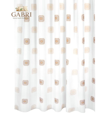 Koupelnový závěs Čtverce béžové