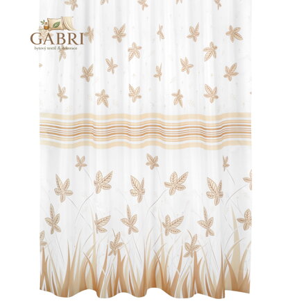 Koupelnový závěs Listy béžové