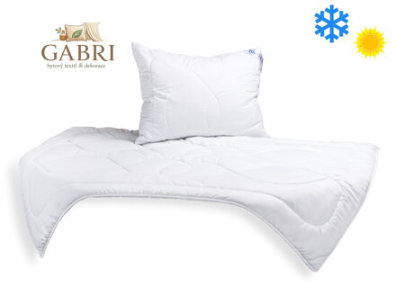Celoroční SET prodloužená přikrývka 140x220cm 1100g + polštář 70x90cm 900g UNICO zip