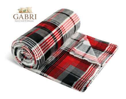 Deka Kemping 150x200 cm kostka červená