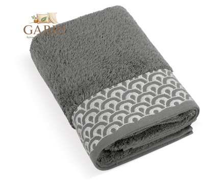 Froté osuška Krajka 70x140cm 500g tmavě šedá