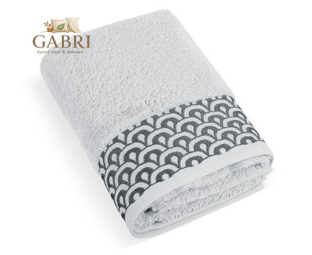 Froté osuška Krajka 70x140cm 500g světle šedá
