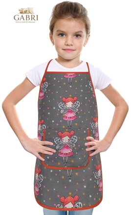 Dětská zástěrka víla na šedé