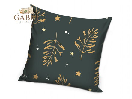 Vánoční povlak Šedé kouzlo jmelí 40x40 cm